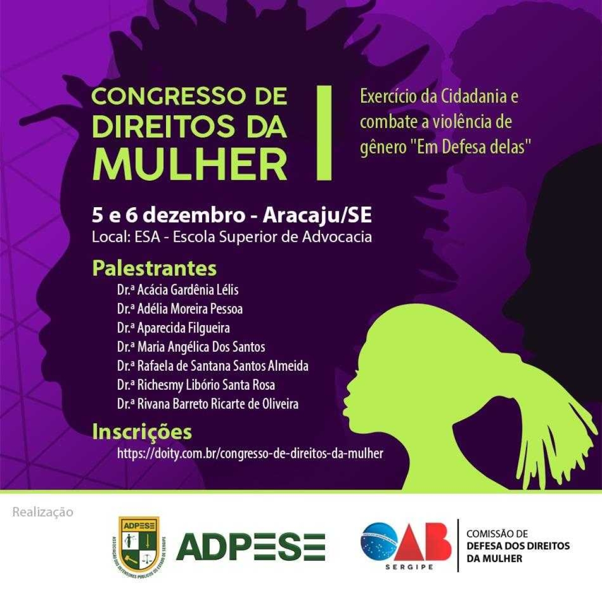 Inscrições abertas para o Congresso Direito da Mulher 
(Imagem: Divulgação)