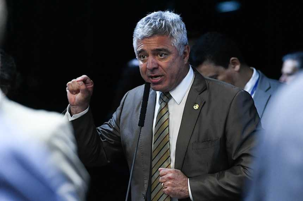 O senador Major Olimpio (PSL-SP) comemorou a aprovação da proposta (Foto: Roque de Sá/ Agência Senado)