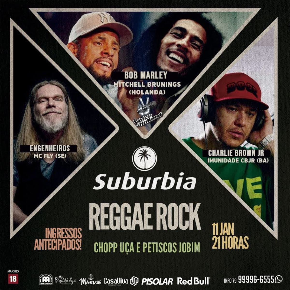 Suburbia reggae rock acontece neste sábado com Mitchell Brunings (Imagem: Divulgação)
