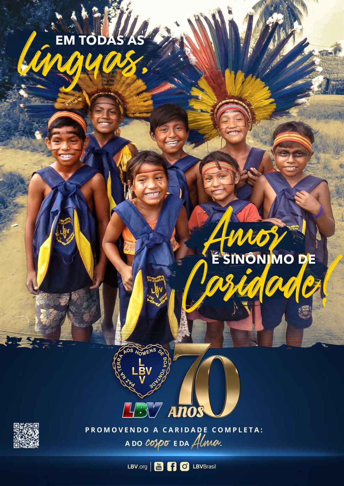 Nos 70 anos da LBV, campanha pela educação mobiliza a sociedade brasileira (Imagem: Divulgação/ LBV)