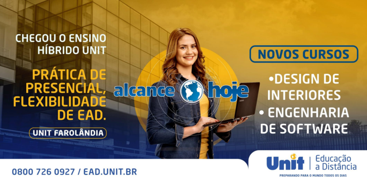 Ensino híbrido é tendência na Educação Superior e uma realidade em Sergipe (Imagem: Divulgação/ Unit)