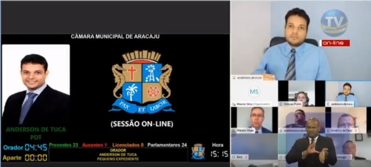Anderson de Tuca sugere testagem em massa de profissionais da saúde para Covid-19 (Imagem: Reprodução/ Ascom CMA)