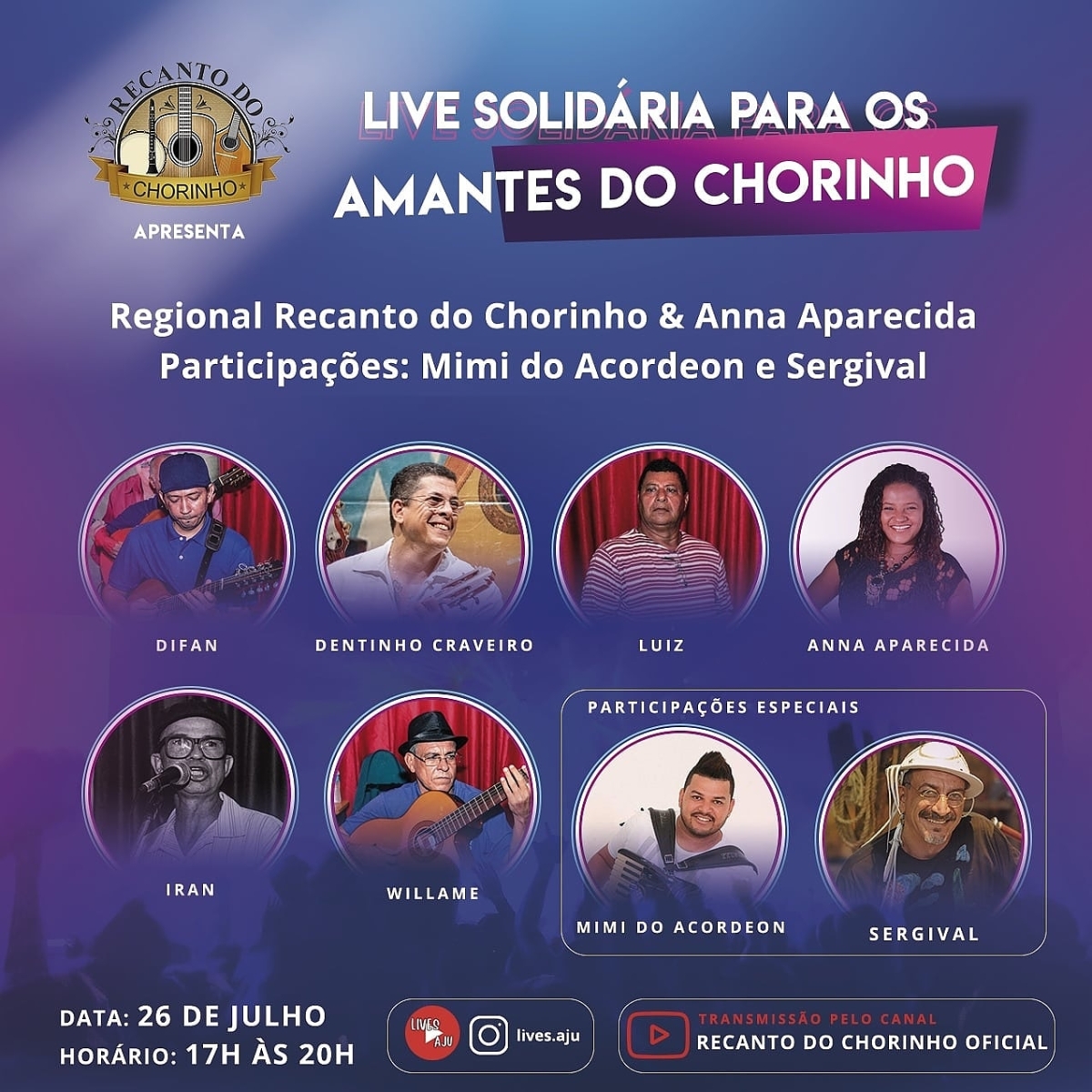 Live solidária para os amantes do chorinho (Imagem: Assessoria do Evento)