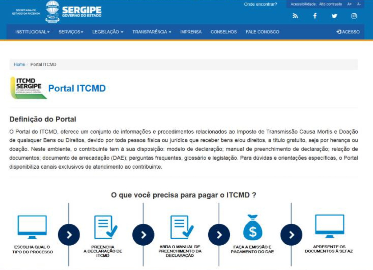 Governo de Sergipe flexibiliza pagamento do ITCMD (Imagem: Sefaz/SE)