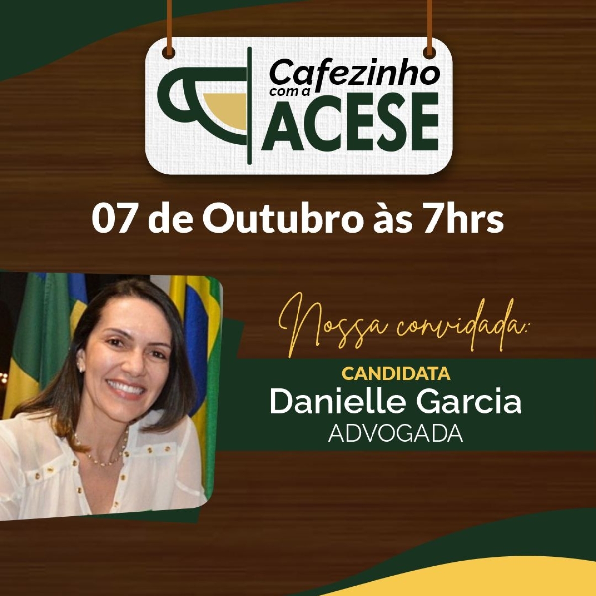A primeira edição será com a candidata Danielle Garcia, do Cidadania (Imagem: Divulgação/ Acese)