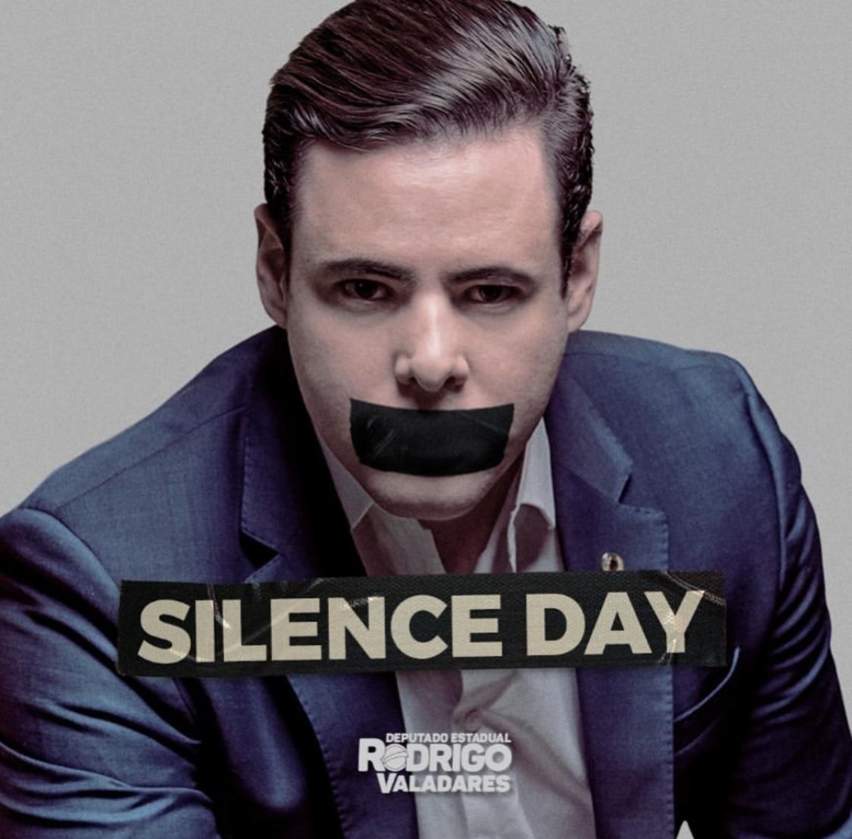 Deputado Rodrigo Valadares adere ao "Silence Day" e declara: "Existe a defesa da liberdade de expressão apenas para a esquerda" (Imagem: Assessoria Rodrigo Valadares)