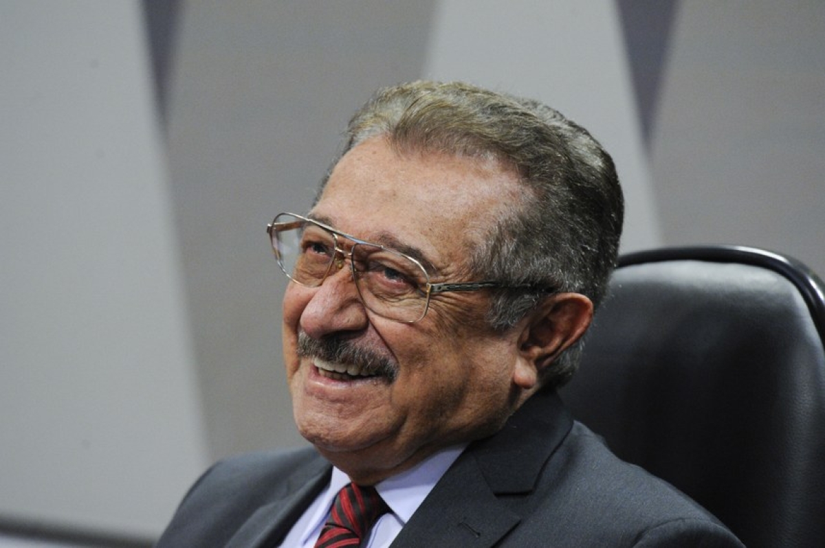 José Maranhão em reunião da Comissão de Constituição e Justiça, em 2016 (Foto: Edilson Rodrigues/ Agência Senado)