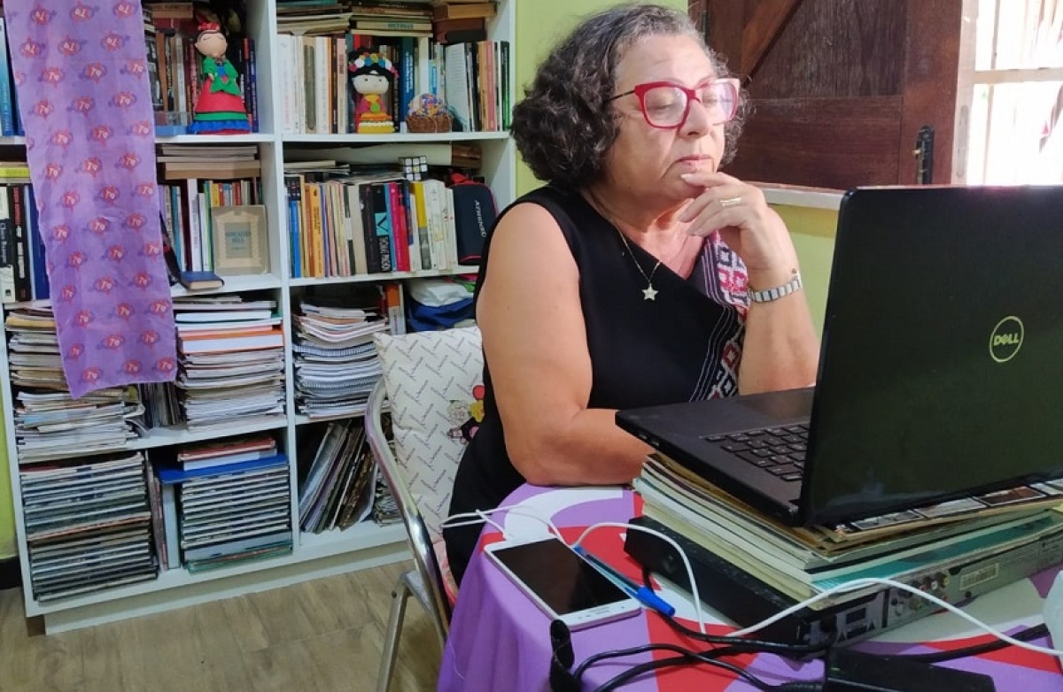 Vereadora �?ngela Melo denuncia que trabalhadores da Saúde Mental ainda não foram vacinados (Foto: Assessoria �?ngela Melo)