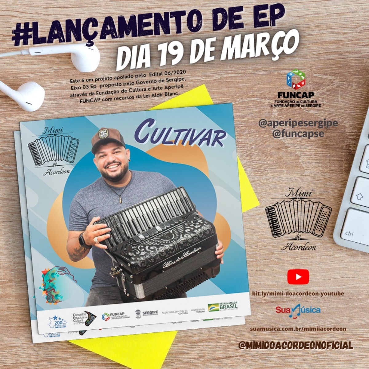 Lançamento do EP "Cultivar", de Mimi do Acordeon (Imagem: Divulgação)