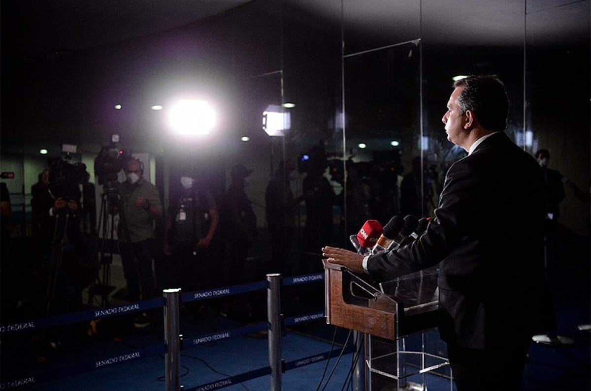 O presidente do Senado, Rodrigo Pacheco, manifestou-se contra a instalação da CPI para investigar as ações do governo federal durante a pandemia de covid-19
(Foto: Pedro França/ Agência Senado)