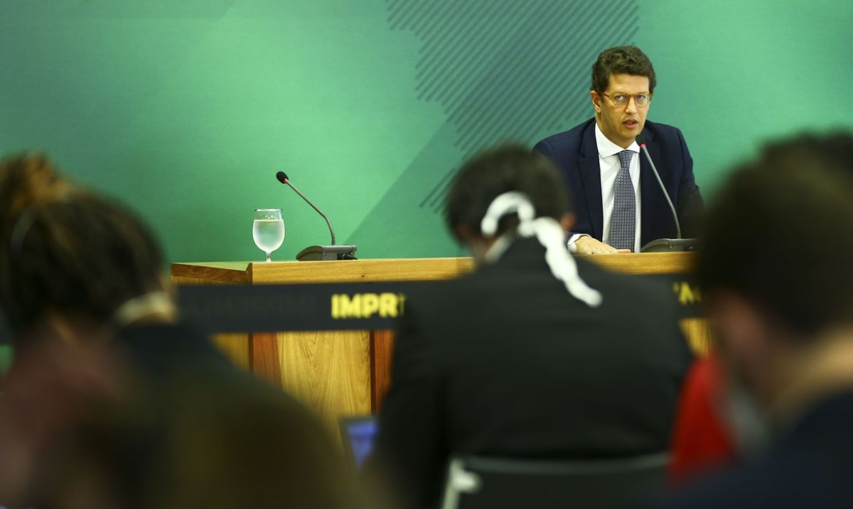 Ricardo Salles: governo dobra recursos para combater desmatamento na Amazônia (Foto: Marcelo Camargo/ Agência Brasil)