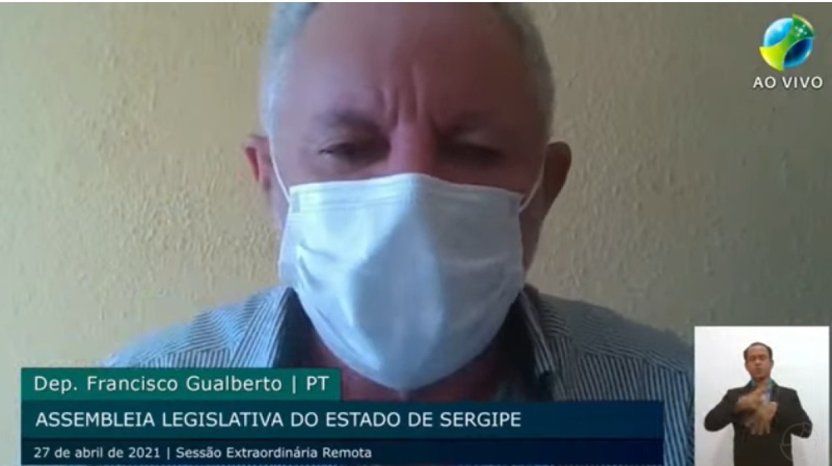 Francisco Gualberto repudiou as declarações da deputada (Foto: Reprodução de Vídeo/ Rede Alese)