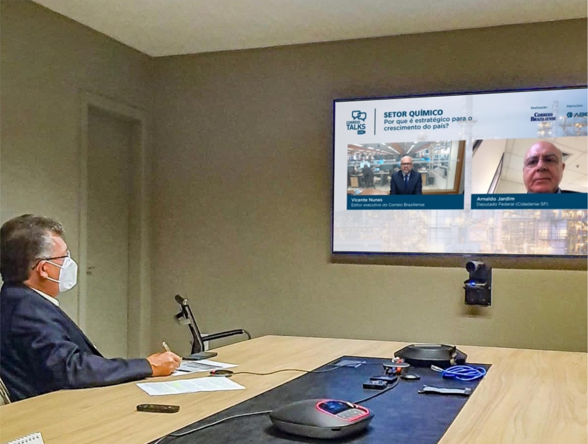 Laércio Oliveira debate em Live do Correio Braziliense o futuro da indústria química no país (Foto: Site Laércio Oliveira)