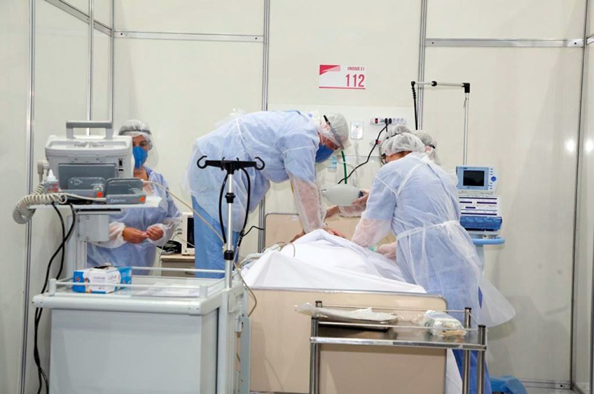 Hospital para covid-19 em SP: lei permite uso de recursos remanescentes de fundos de saúde (Foto: Divulgação/ Govesp)