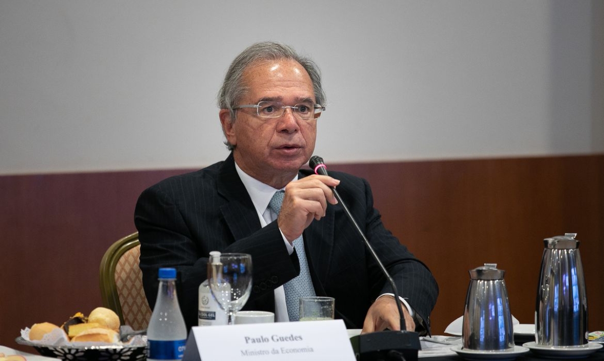 Paulo Guedes diz que arrecadação recorde reflete retomada da economia (Foto: Washington Costa/ Ascom ME)