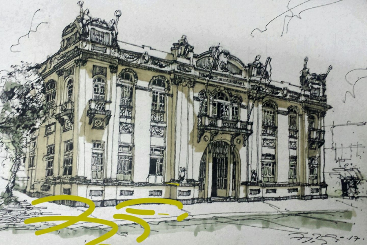 Movimento "Urban Sketchers" ganha destaque no Shopping Jardins (Foto: Divulgação)