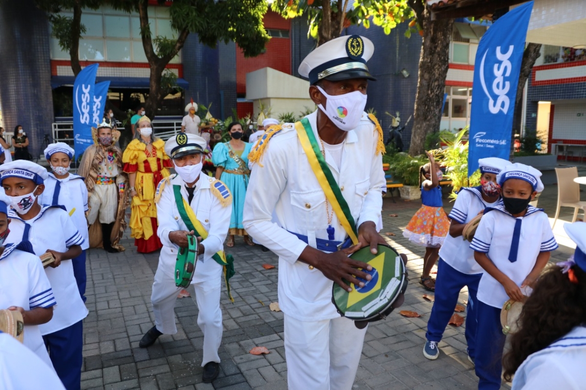 Chegança Santa Cruz no Cortejo Folclórico Virtual que acontecerá no dia 28 de agosto (Foto: Sesc Sergipe)
