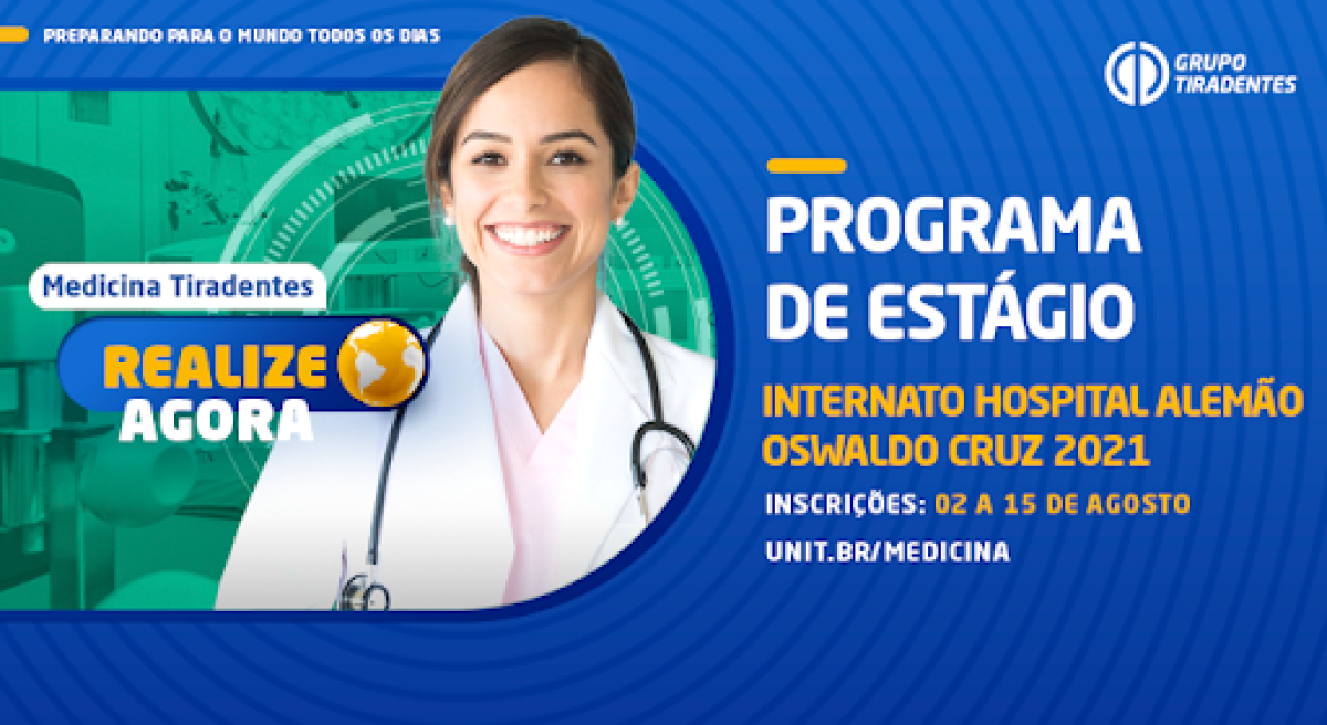 Em parceria com o Hospital Alemão Oswaldo Cruz, Unit abre edital para programa de estágio (Imagem: Divulgação/ Unit)