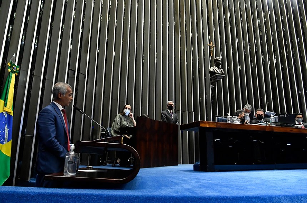 Plenário aprovou substitutivo do senador Romário (PL-RJ) ao projeto da senadora Nilda Gondim (MDB-PB) (Foto: Waldemir Barreto/ Agência Senado)