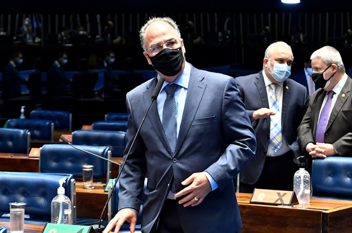 O líder do governo, Fernando Bezerra Coelho (MDB-PE), pediu o adiamento da votação do PL 823/2021 que concede auxílio financeiro aos agricultores familiares afetados pela pandemia da covid-19 (Foto: Waldemir Barreto/ Agência Senado)