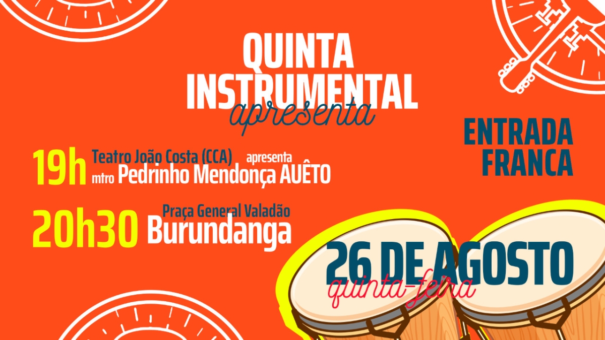 Quinta Instrumental volta ao formato presencial com duas atrações nesta semana (Arte: Ascom Funcaju)
