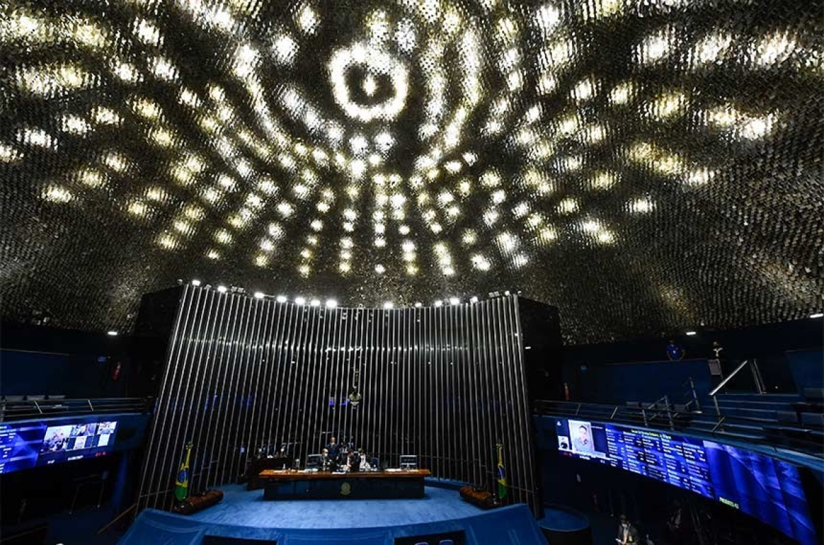 O texto foi aprovado com 68 votos favoráveis, três contrários e uma abstenção (Foto: Jefferson Rudy/ Agência Senado)