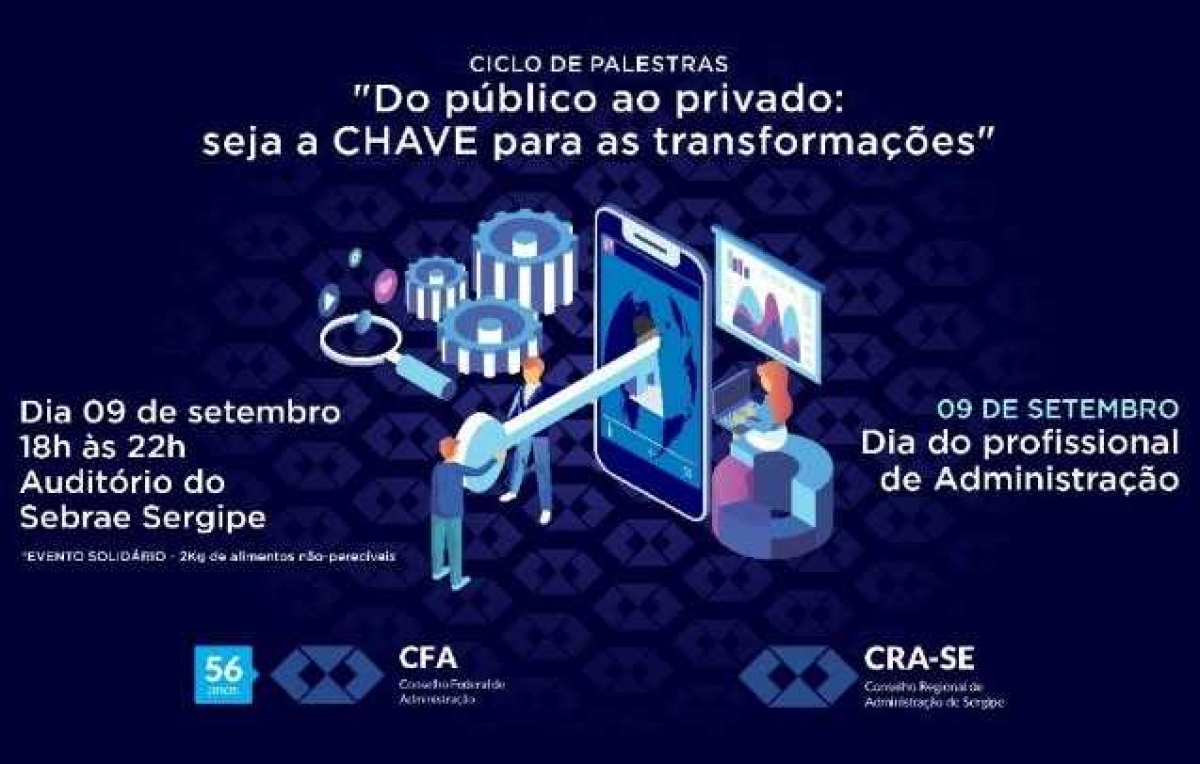 CRA-SE prepara programação para comemorar o Dia do Profissional da Administração (Imagem: Divulgação)