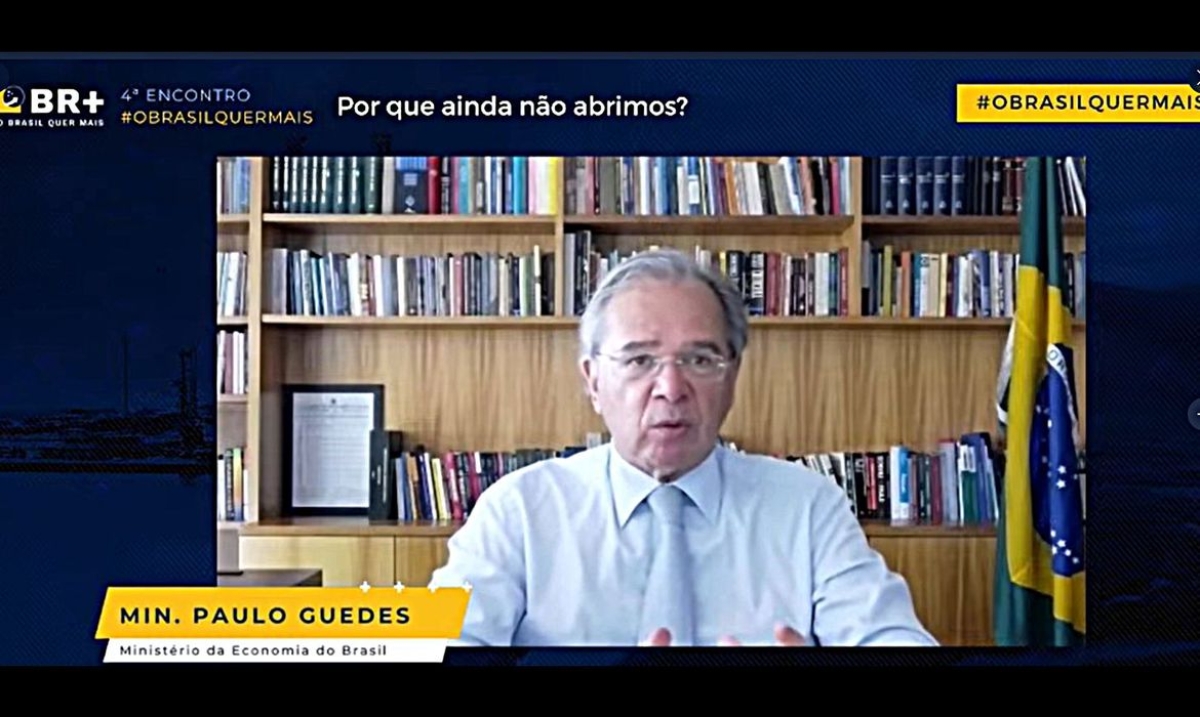Ministro da Economia, Paulo Guedes (Imagem: Reprodução/ Twitter/ ICC Brasil)