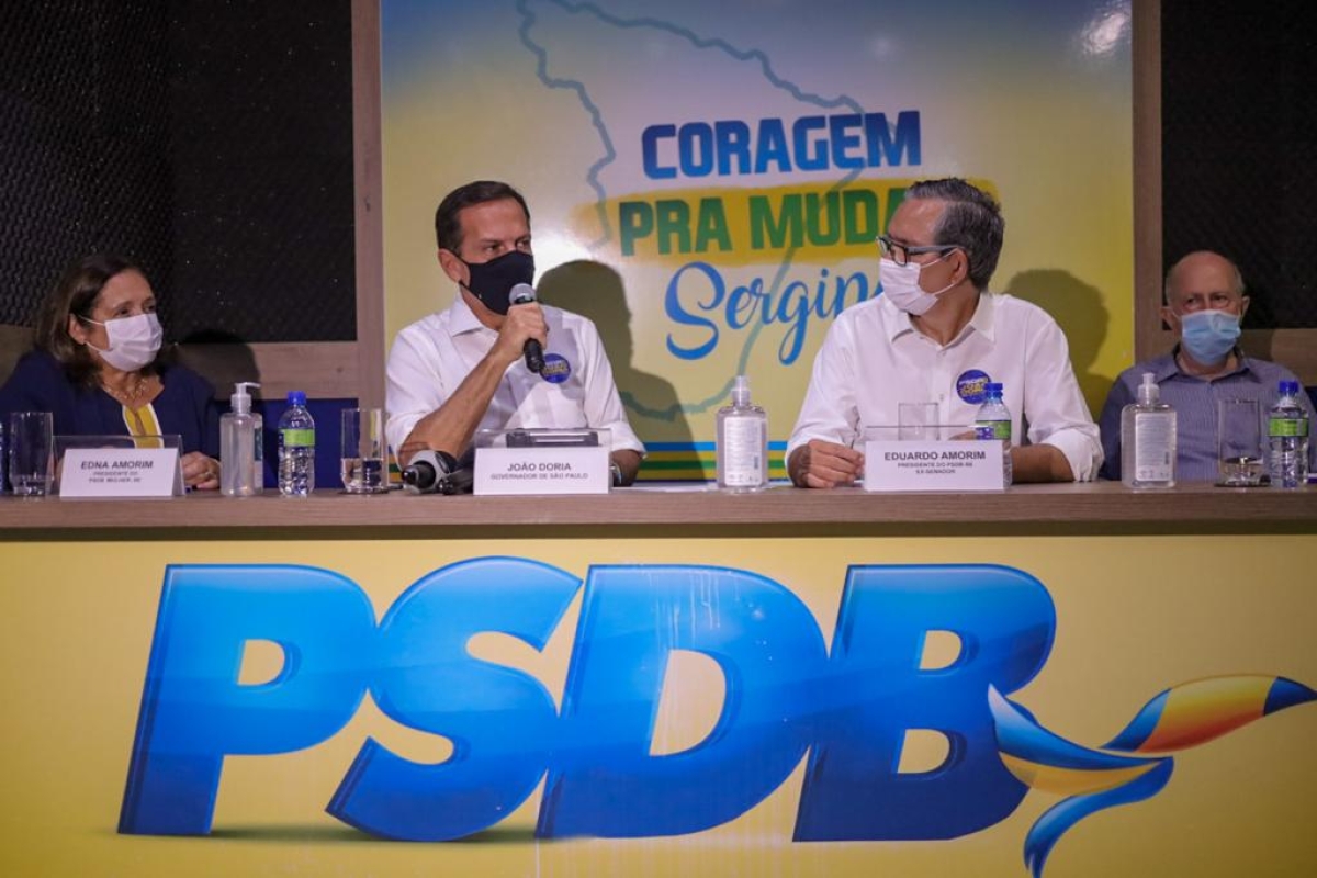 João Doria realiza agenda das prévias em Sergipe e defende a pré-candidatura de Eduardo Amorim ao Senado (Foto: Assessoria PSDB Sergipe)