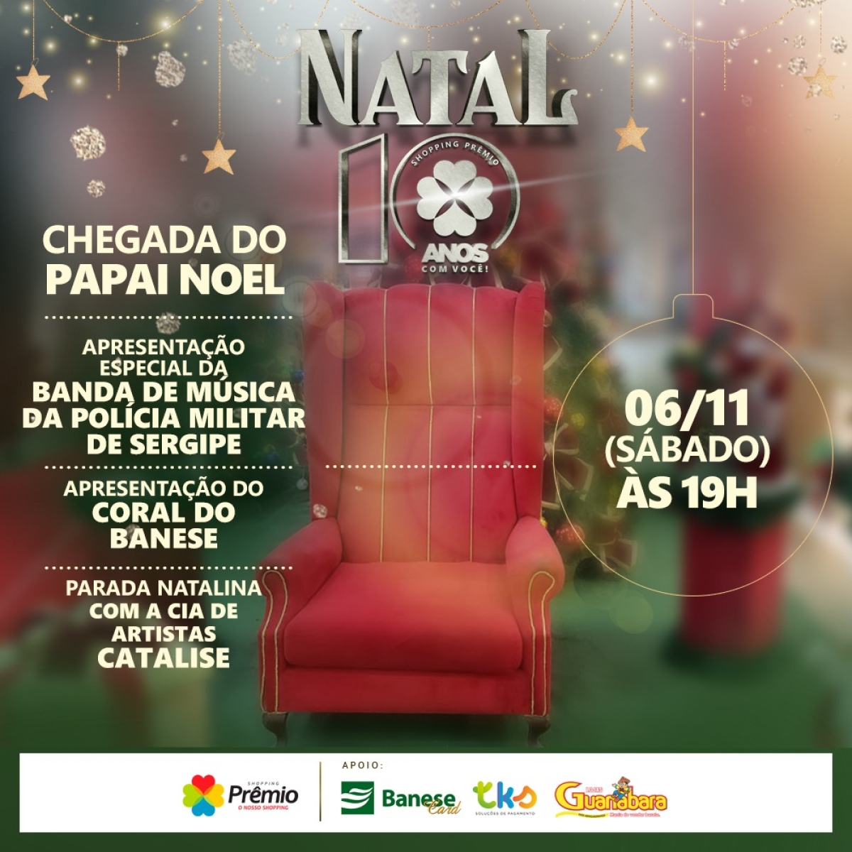 Papai Noel chega próximo sábado ao Shopping Prêmio trazendo novidades (Imagem: Divulgação)
