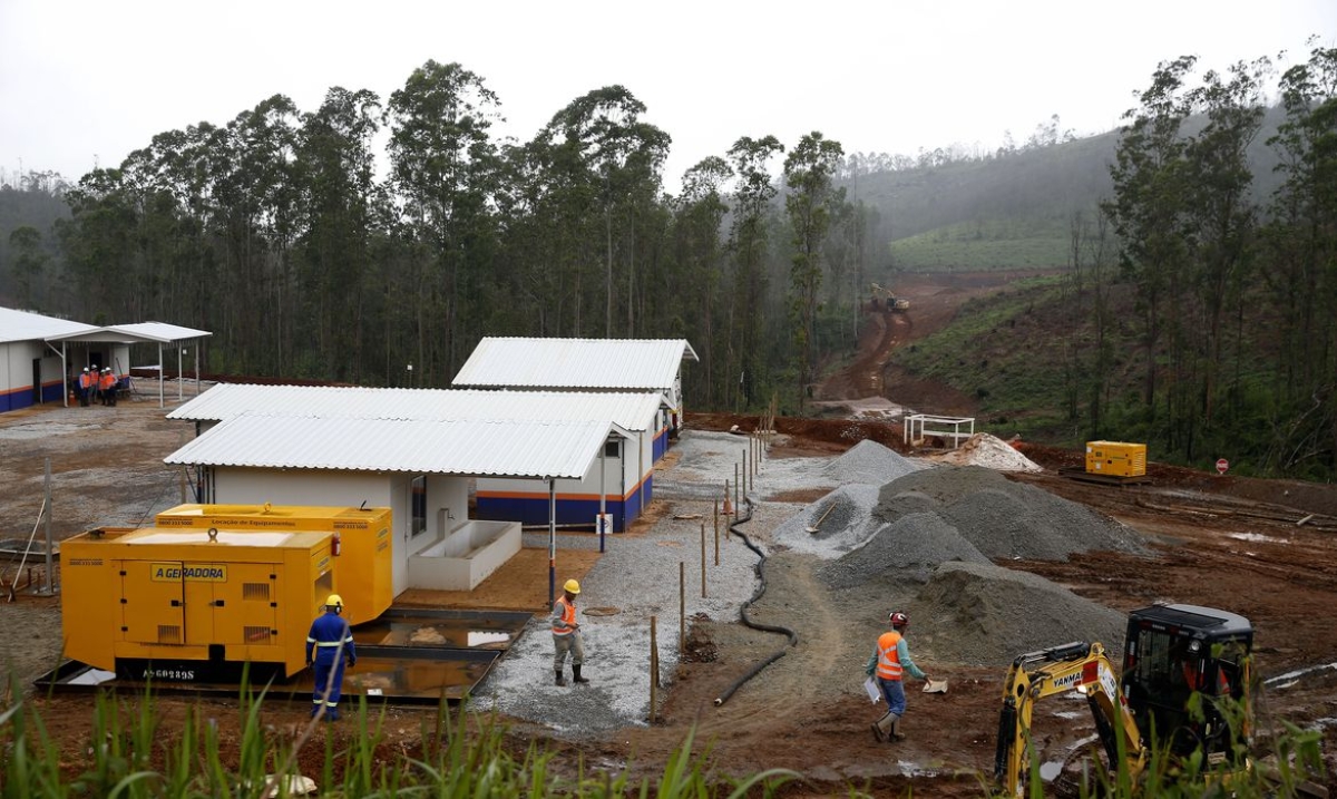 Canteiro de obras da Nova Bento Rodrigues (Foto: Tânia Rêgo/ Agência Brasil)