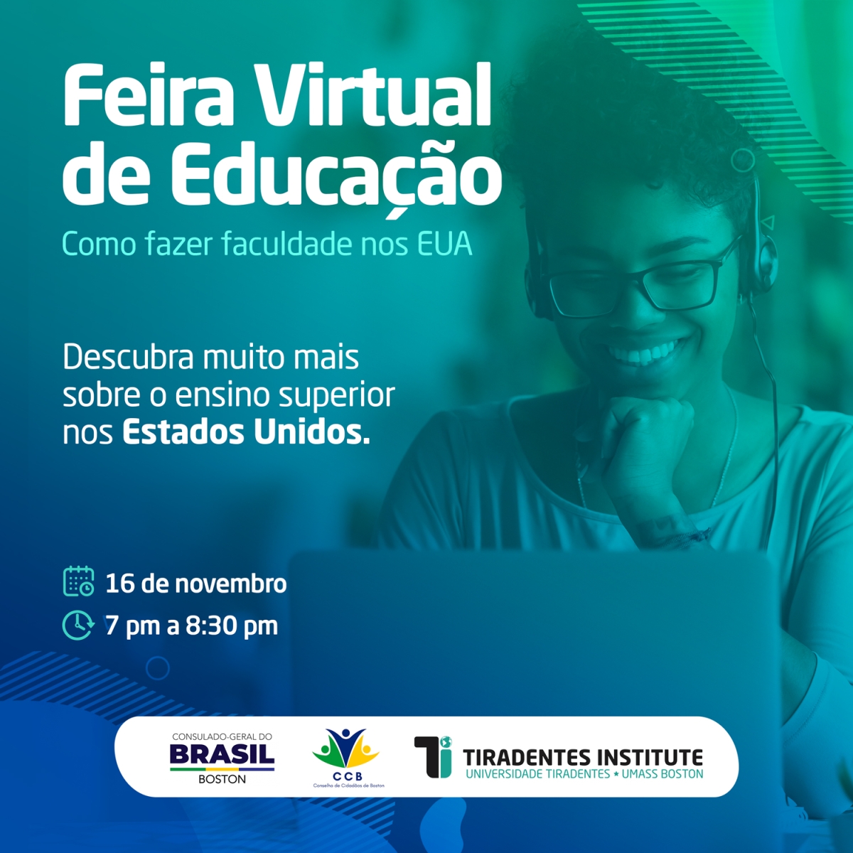 Feira Virtual de Educação traz dicas para brasileiros estudarem nos EUA (Imagem: Divulgação)