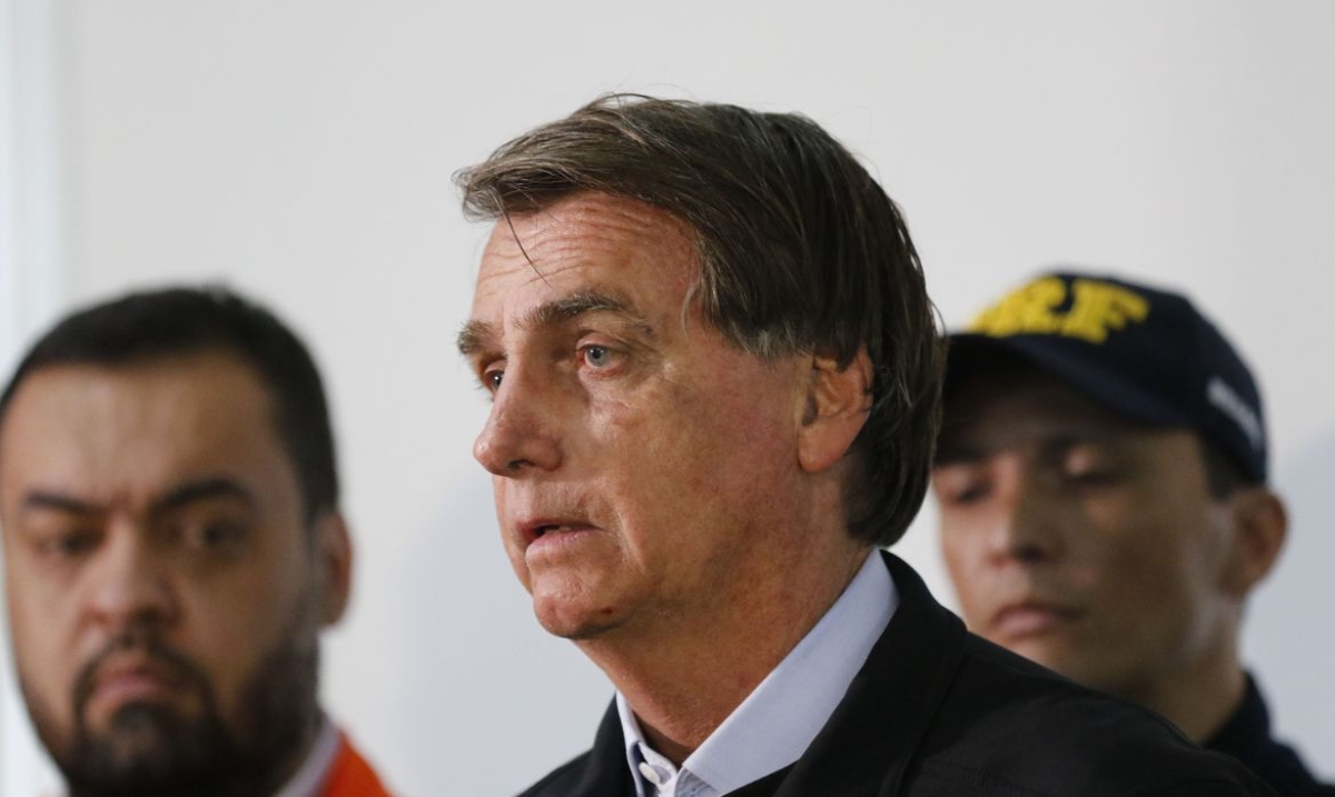 O governador do Rio de Janeiro, Cláudio Castro e o presidente da República, Jair Bolsonaro, durante entrevista à imprensa em Petrópolis (Foto: Fernando Frazão/ Agência Brasil)