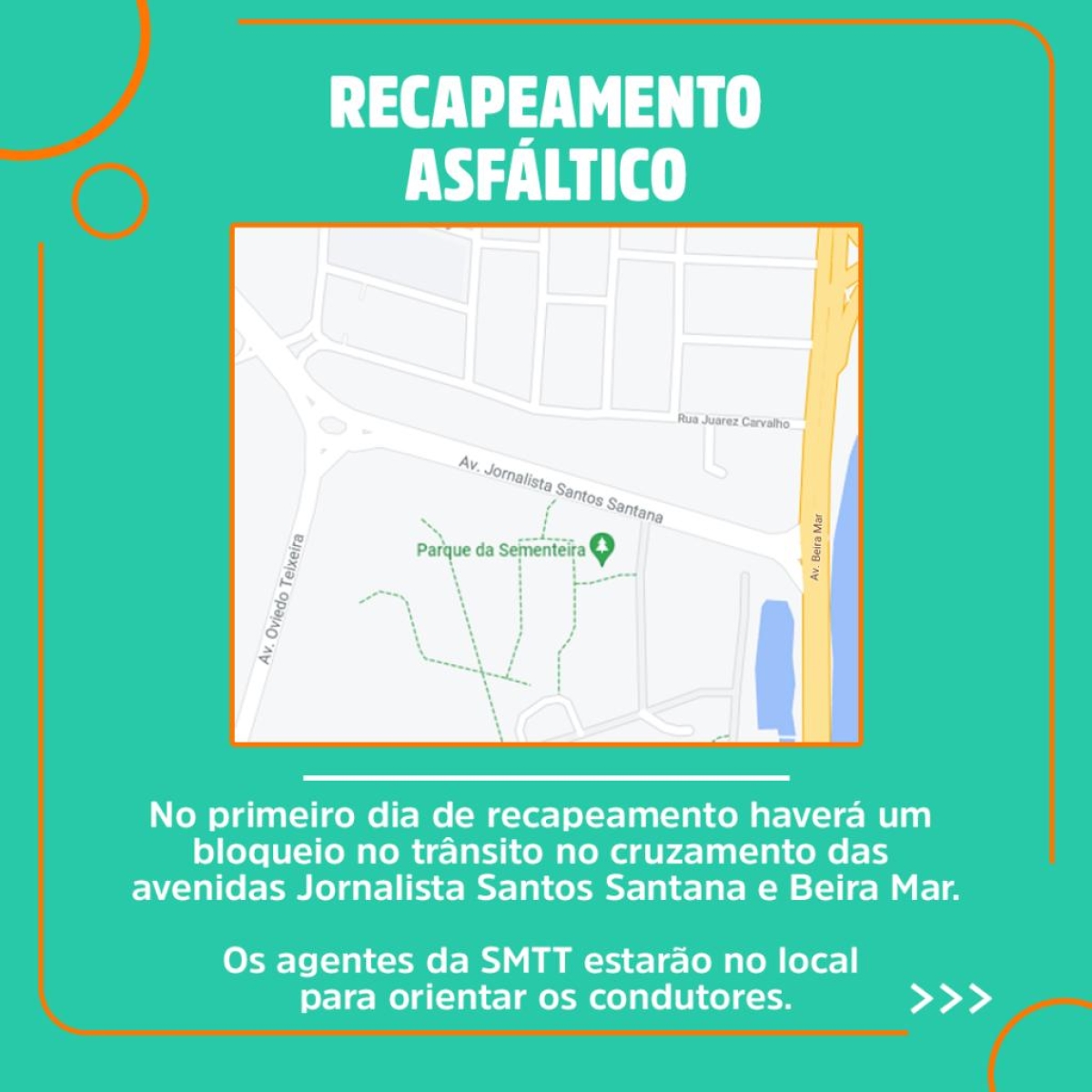 Trânsito nas avenidas Jornalista Santos Santana e Sílvio Teixeira será alterado (Imagem: Prefeitura de Aracaju)