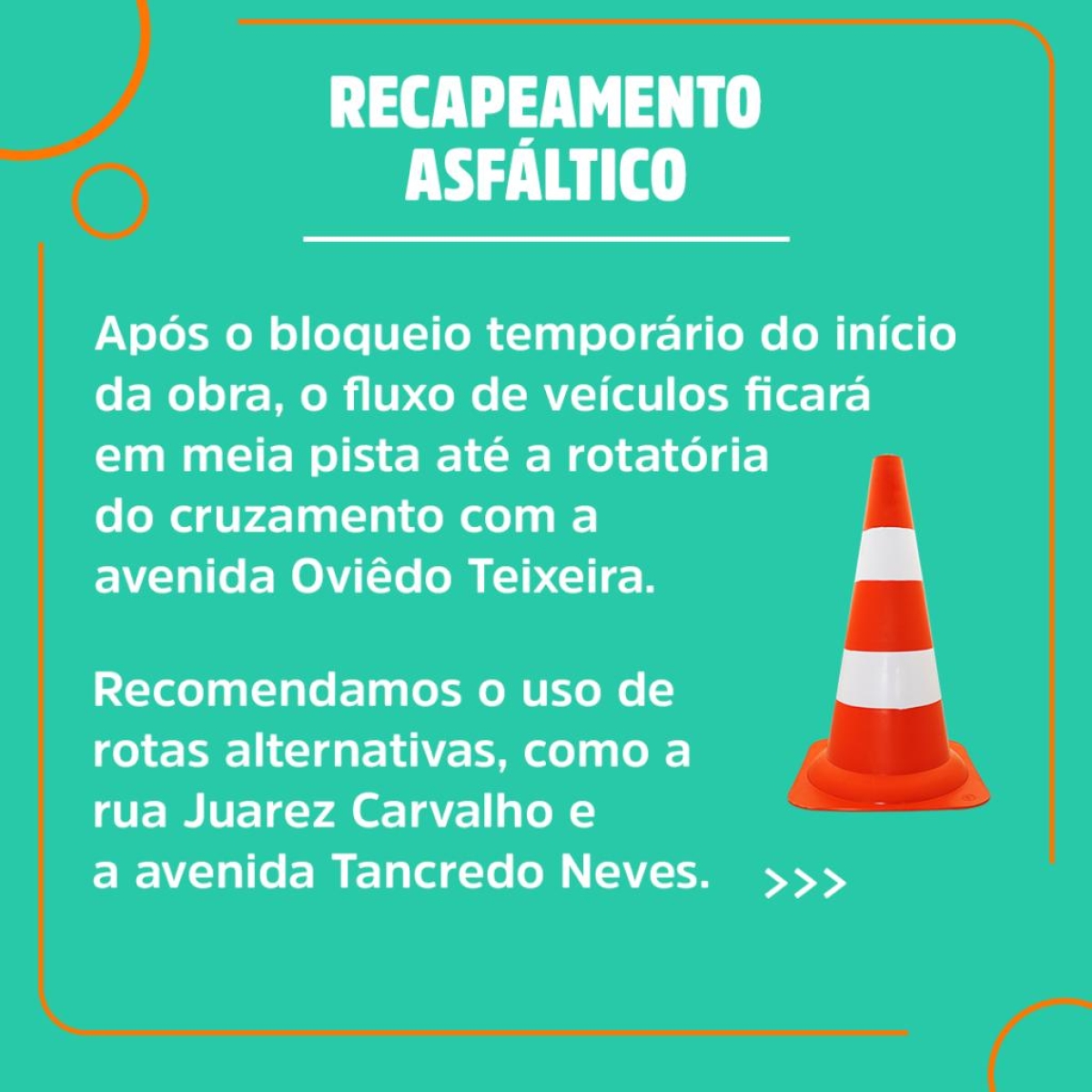 Trânsito nas avenidas Jornalista Santos Santana e Sílvio Teixeira será alterado (Imagem: Prefeitura de Aracaju)