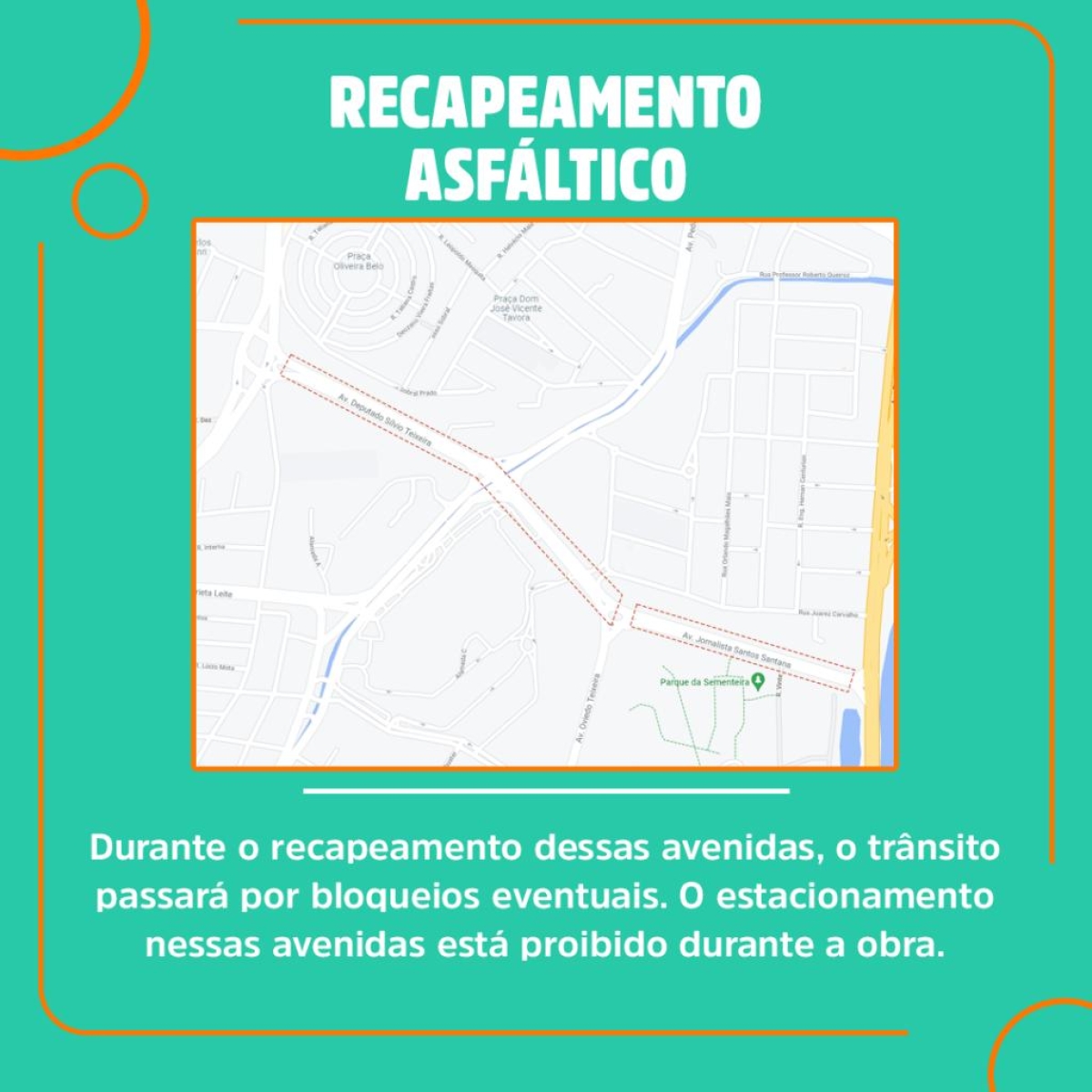 Trânsito nas avenidas Jornalista Santos Santana e Sílvio Teixeira será alterado (Imagem: Prefeitura de Aracaju)