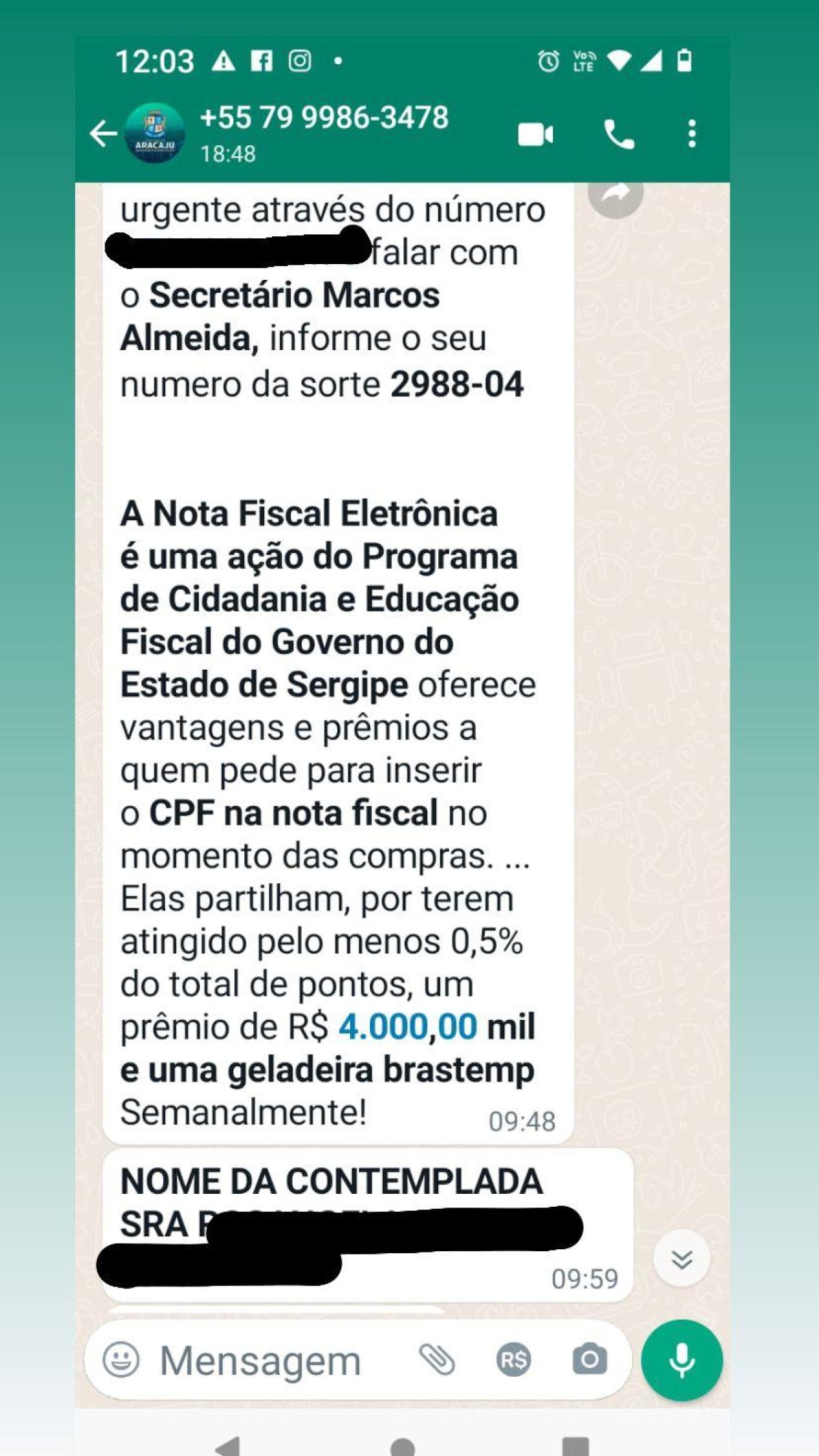 Secretaria da Fazenda recebe nova denúncia de tentativa de golpe Fazenda (Imagem: Prefeitura de Aracaju)