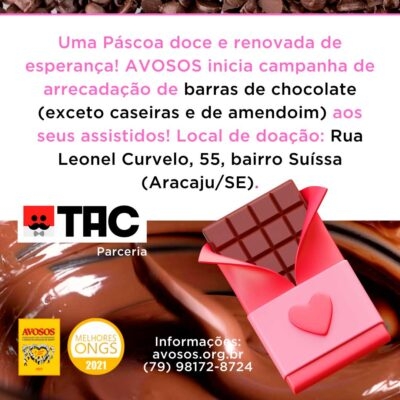 AVOSOS lança campanha Páscoa Solidária 2022 (Imagem: Divulgação)