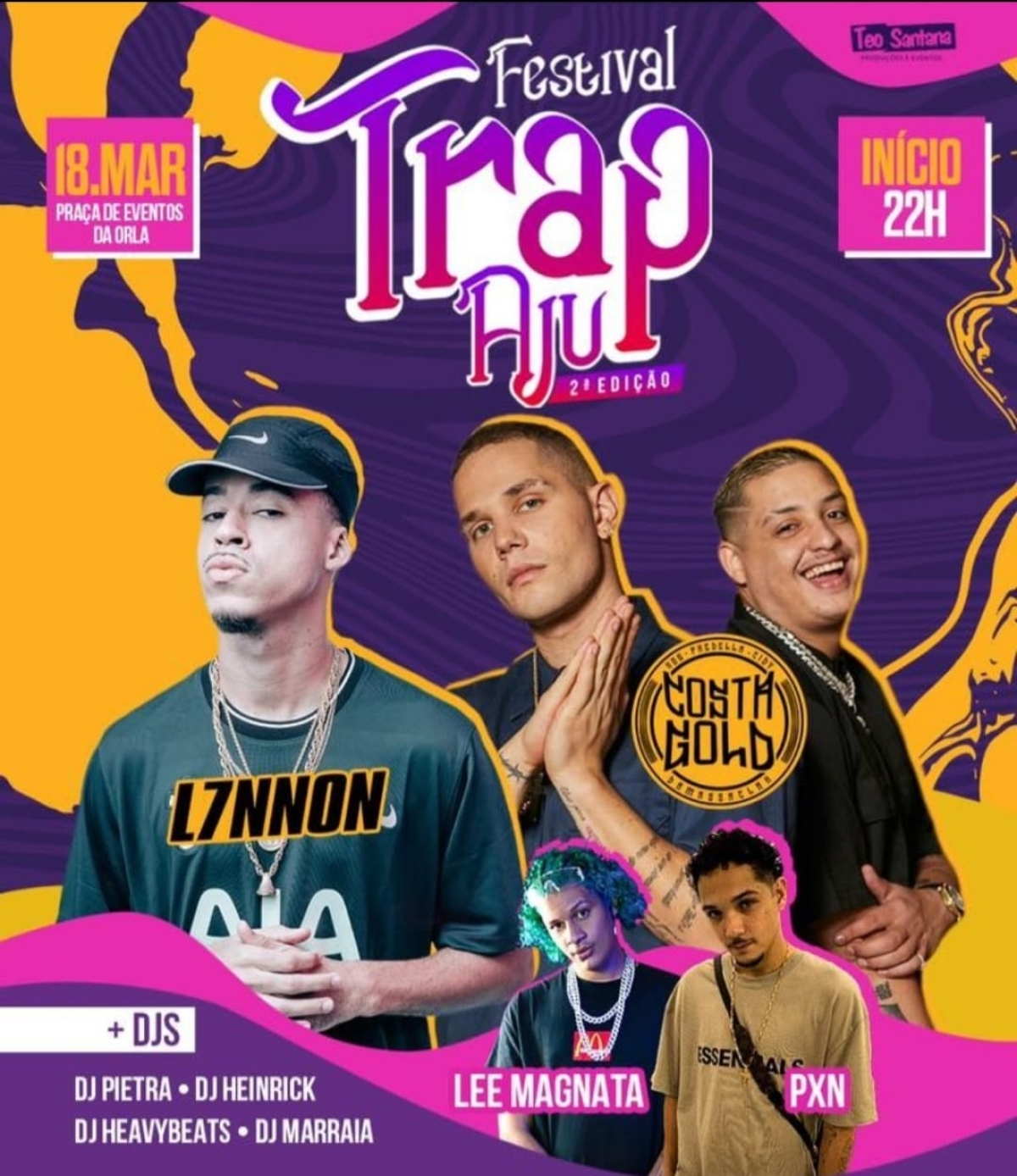 2ª edição do Festival Trap Aju será comandada por grandes atrações (Imagem: Divulgação)