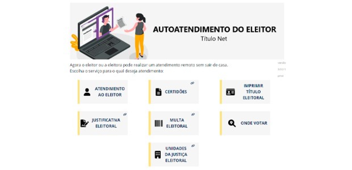 Página do autoatendimento do eleitor em 24.03.2022 - Imagem: Reprodução