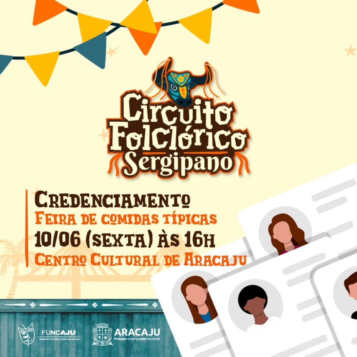 Forró Caju 2022: Funcaju credencia comerciantes para o Circuito Folclórico Sergipano - Arte: Funcaju