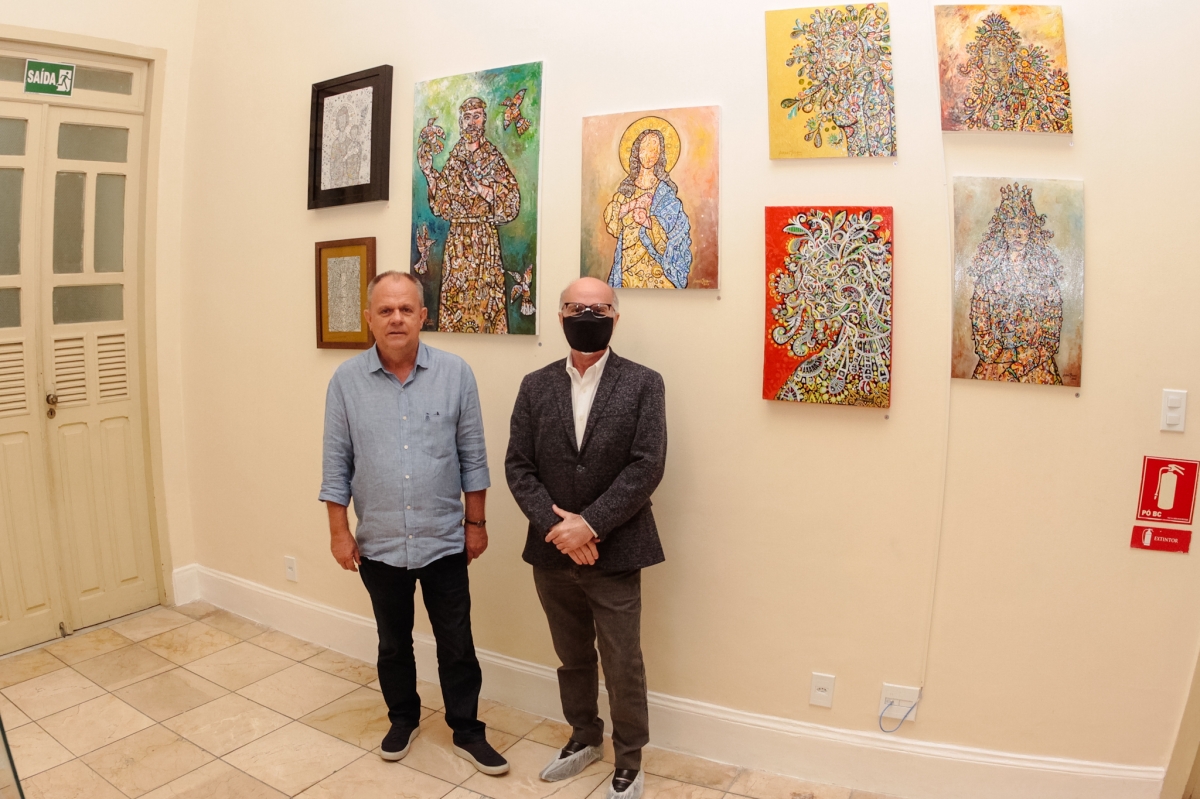 Visita de Belivaldo Chagas a�? exposiça�?o de Arivaldo Chagas no Palácio Museu Olímpio Campos - Foto: Mário Sousa