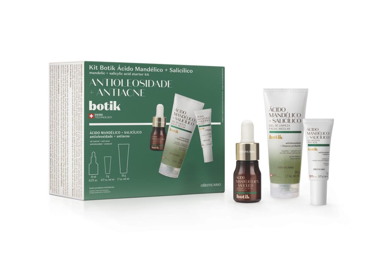 Ácido Mandélico: Botik, do Boticário, lança linha com ativo revolucionário no tratamento de oleosidade, acne e uniformização da tonalidade - Imagem: Divulgação | O Boticário