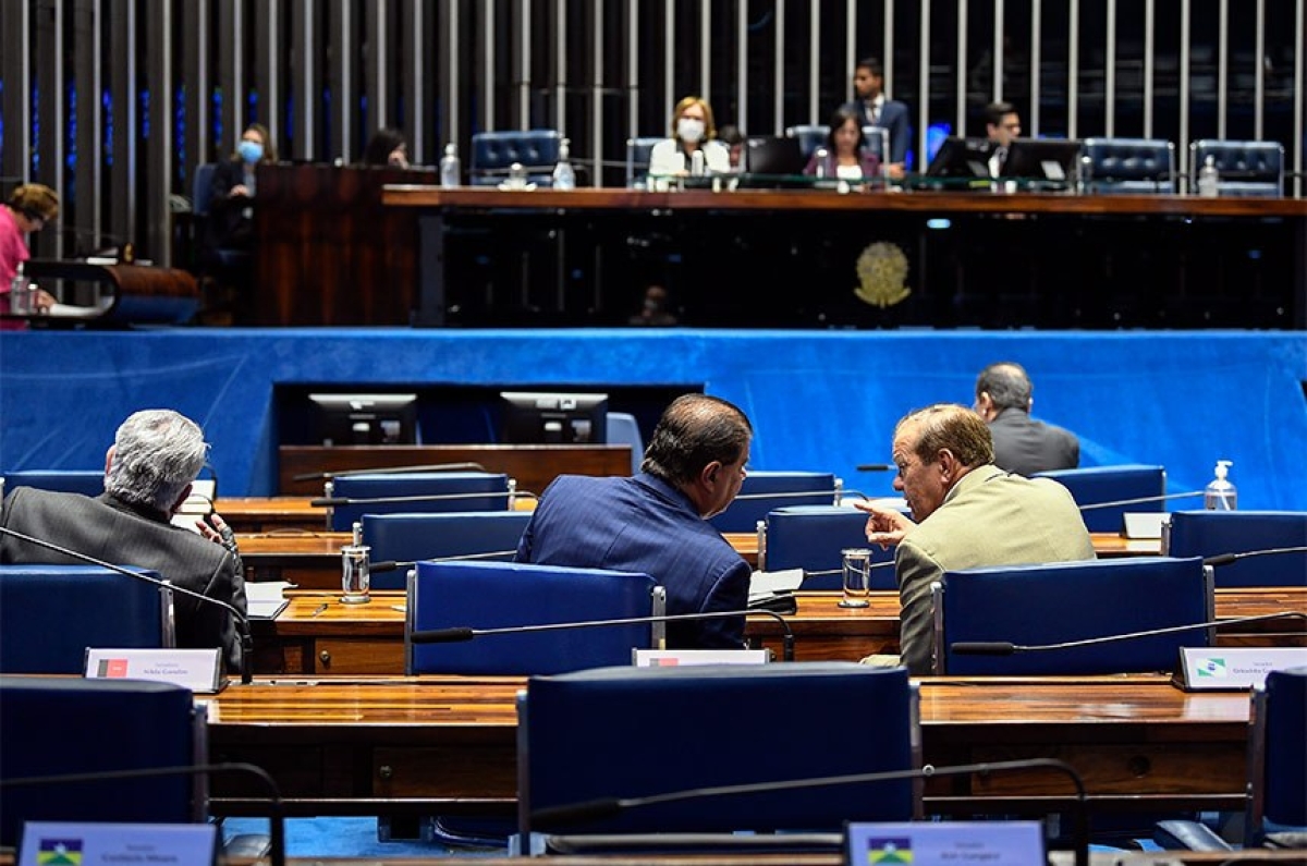 Relatório do senador Nelsinho Trad (centro) foi aprovado no Plenário dia 10 de agosto e agora foi apreciado pela Câmara - Foto: Roque de Sá | Agência Senado