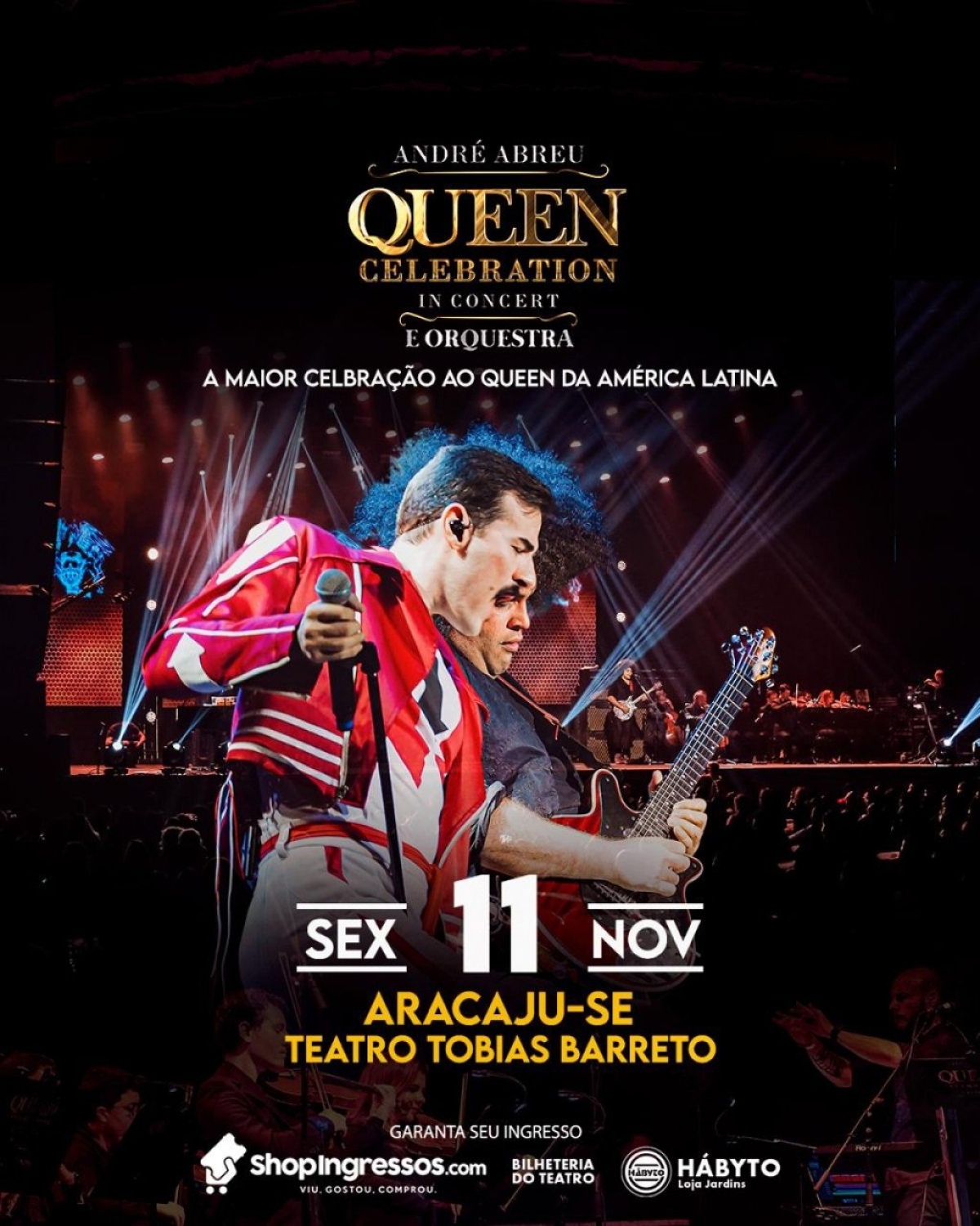 André Abreu apresenta tributo ao Queen em Aracaju - Imagem: Divulgação