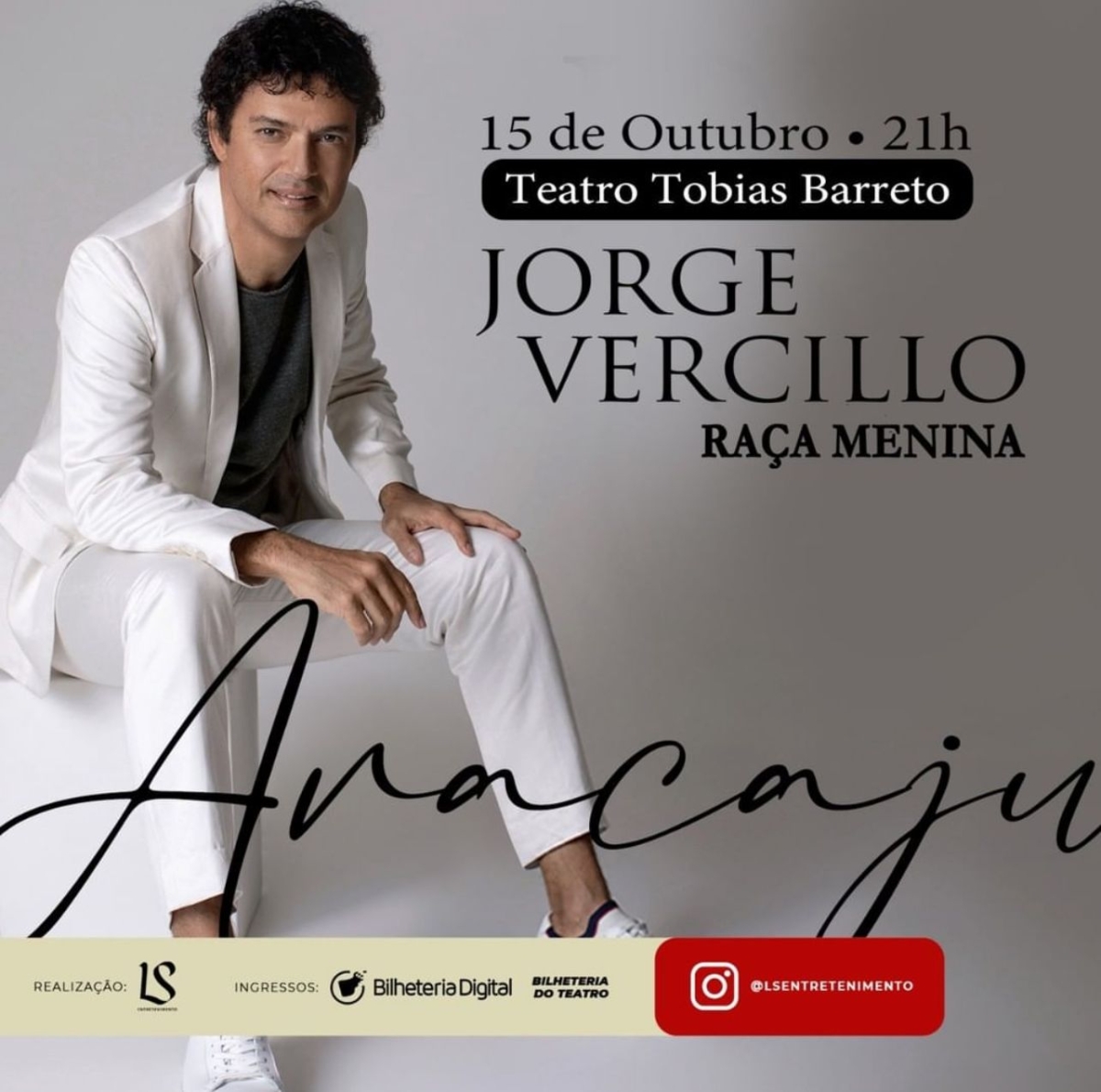 Jorge Vercillo apresenta turnê "Raça Menina" em Aracaju - Imagem: Divulgação