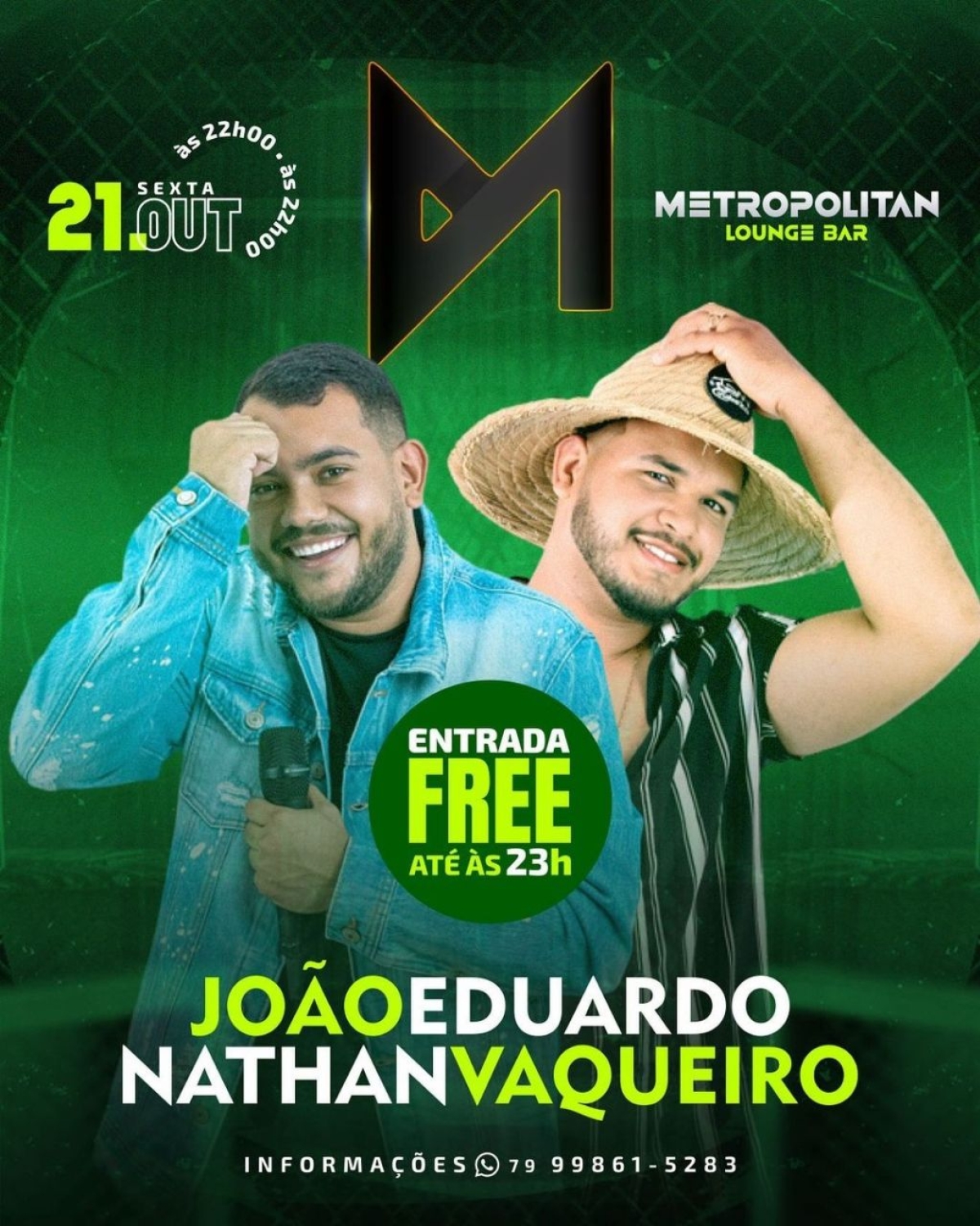 João Eduardo e Nathan Vaqueiro farão show em Aracaju - Imagem: Divulgação
