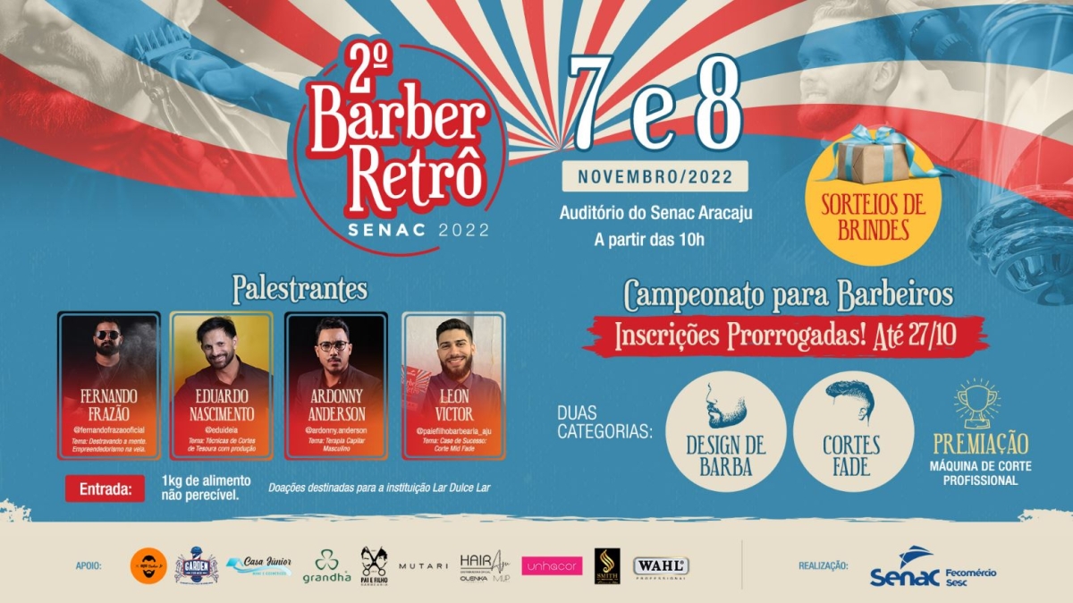 2º Barber Retrô: palestras gratuitas e competição em um dos segmentos em alta no país - Imagem: Divulgação