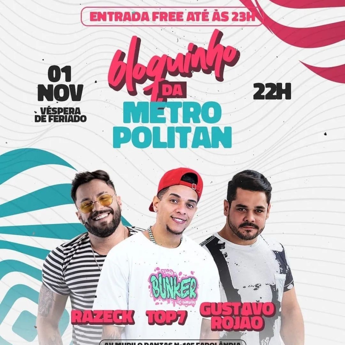 "Noite do Bloquinho" no Metropolitan Bar - Imagem: Divulgação