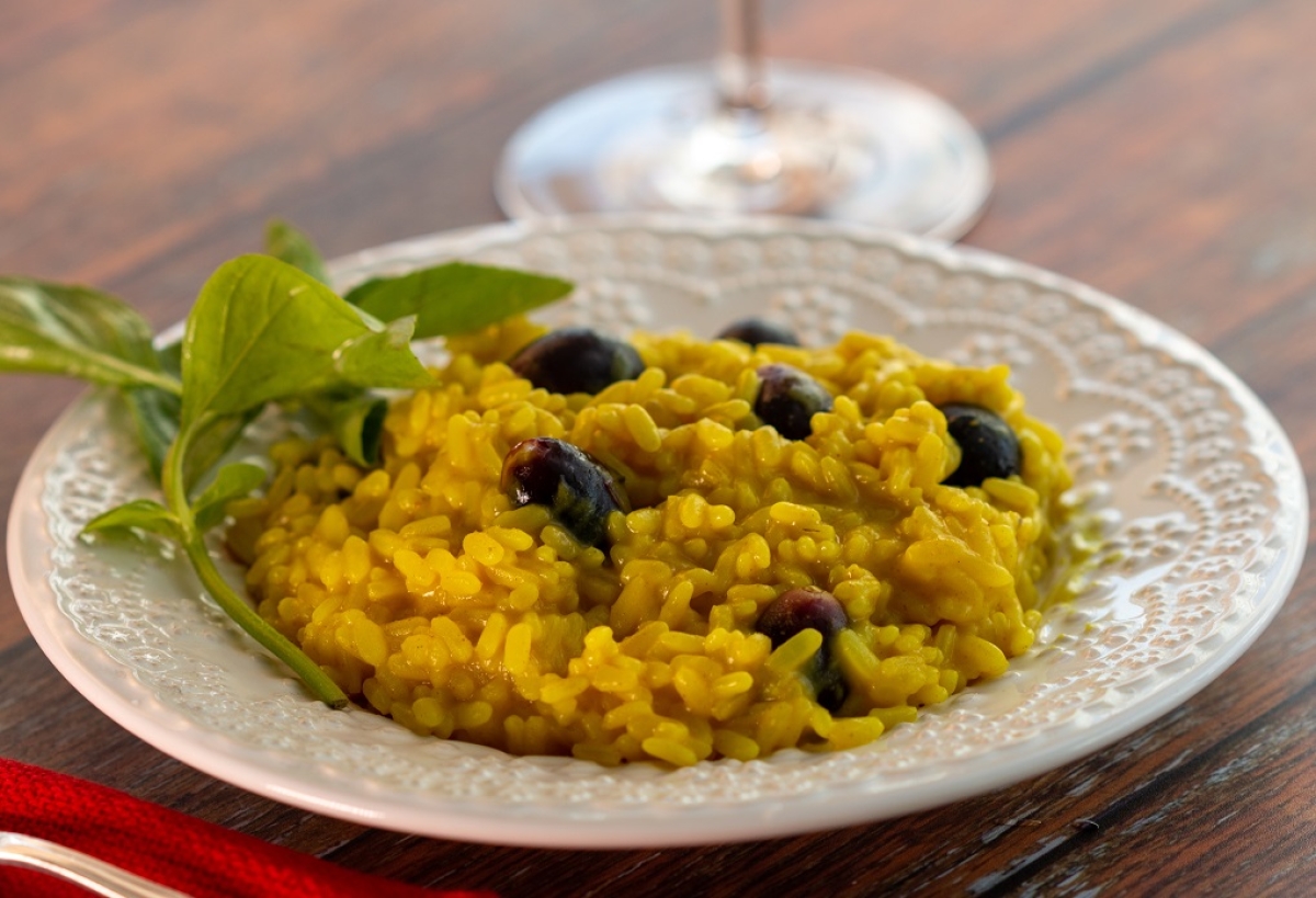 Risoto de açafrão e uvas
- Foto: Divulgação | Press à Porter